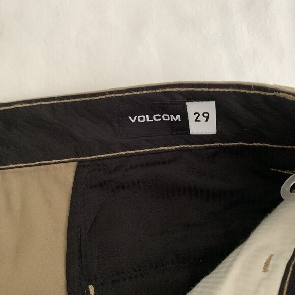 Volcom Men's Tan Khaki Vmonty Chino Pants Size 29 Flat Front NWT - Picture 7 of 11